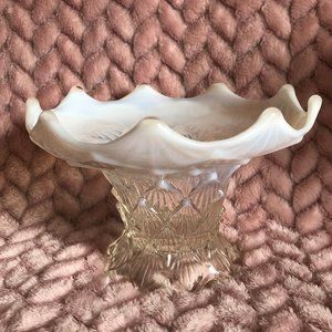 Accents - Milk Glass Edged Candy Dish -Votive Holder Accents - Milk Glass Edged Candy Dish -Votive Holder